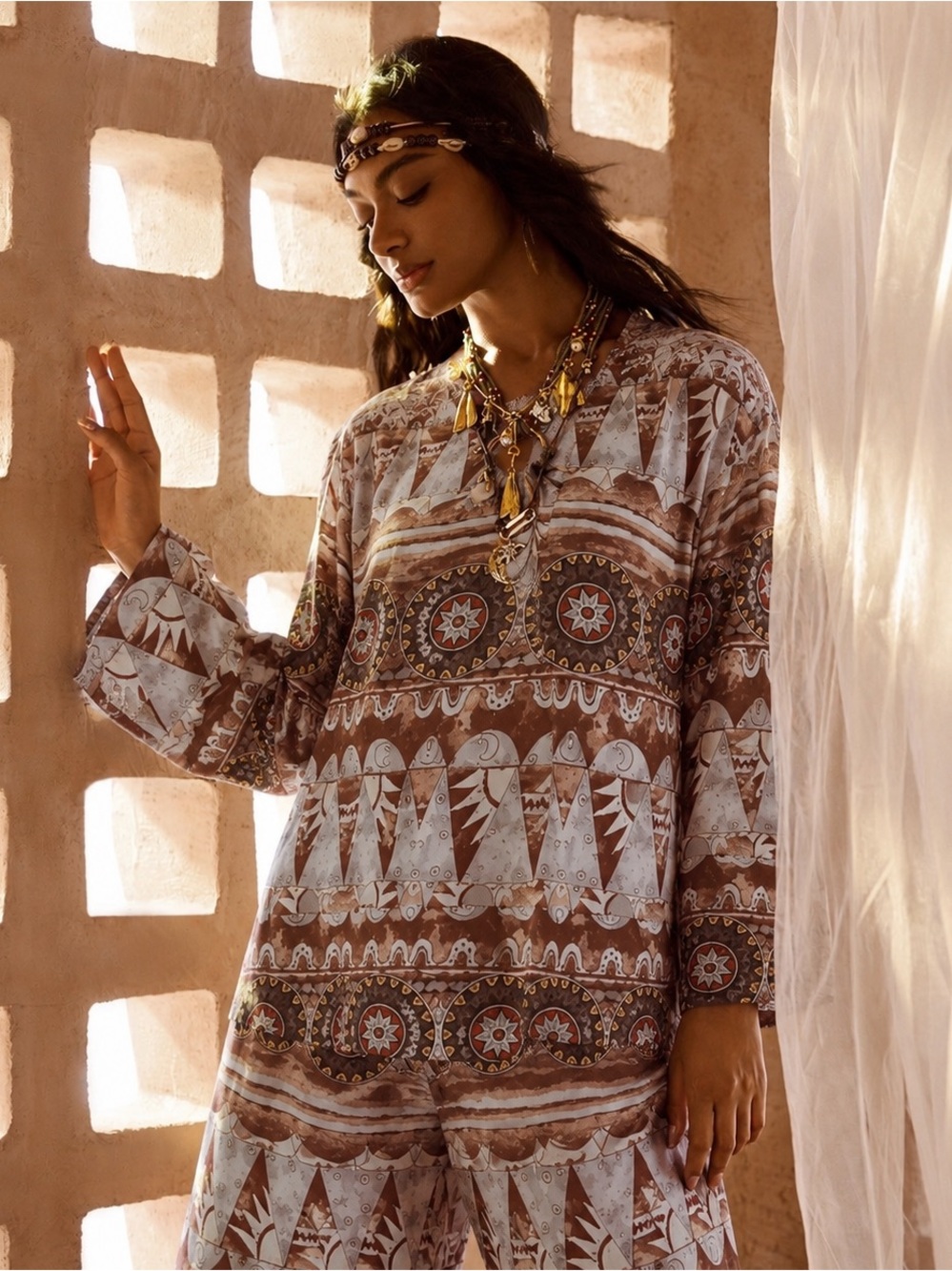 Rich Radi w’s  tunic dress M gold  thread